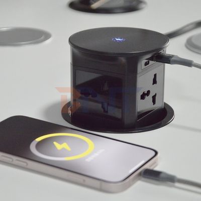 BNT caricabatterie senza fili Automatico Pneumatico Pop-up Cucina Sink Tap Nuovo Disegno Tavolo 4 prese Automatico Moderno