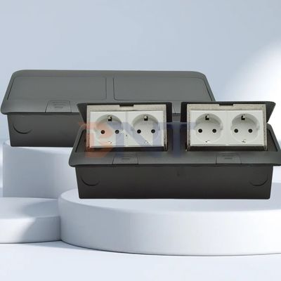 Socket di pavimento in lega di alluminio pop-up impermeabile Socket di terra nascosto Plug 4 Socket di alimentazione di uscita