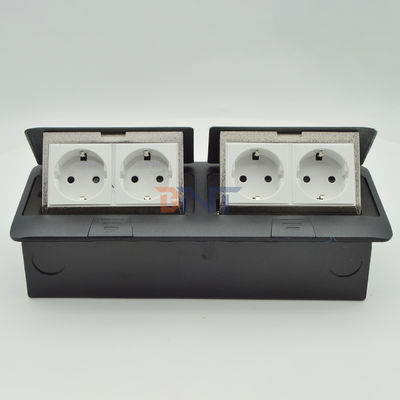 Socket di pavimento in lega di alluminio pop-up impermeabile Socket di terra nascosto Plug 4 Socket di alimentazione di uscita