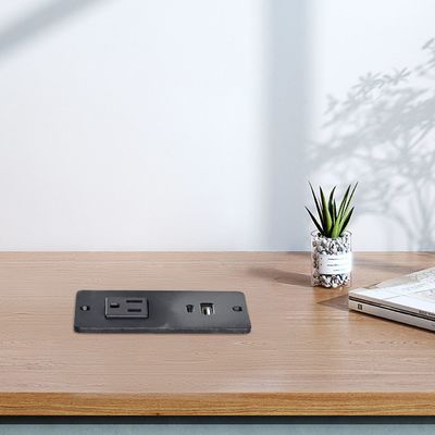 Sofa di plastica presa da tavolo presa di corrente con 1 presa di corrente standard degli Stati Uniti e porta USB A + C