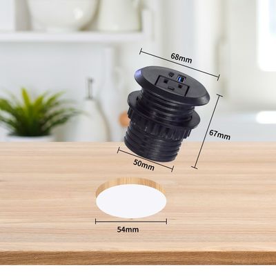 50mm Collegamenti elettrici rotondi e prese standard con porta di ricarica USB tipo C