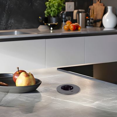 Set di divani di design rotondo con presa di corrente incorporata con presa di carica USB di carica TYPE C