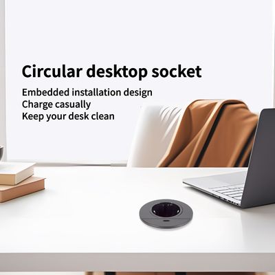 Set di divani di design rotondo con presa di corrente incorporata con presa di carica USB di carica TYPE C