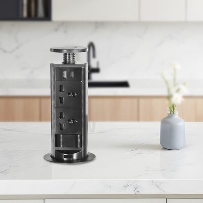 Socket universale di alimentazione della cucina Sacar El Enchufe De La Cocina Tavolo nascosto socket di cucina pop-up per cucina intelligente moderna
