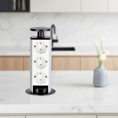 Presa a scomparsa da cucina moderna Smart Kitchen con 3 prese di corrente EU, corrente nominale 16A, IP44