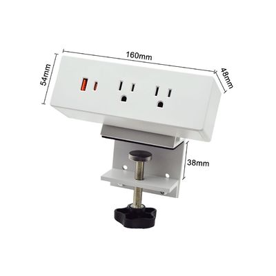 Multipresa da scrivania multifunzione con 2 prese CA, USB A+C, alimentazione US e ricarica rapida