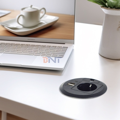 Design coperchio foro cavo per divano rotondo con presa di corrente integrata e prese di corrente standard UE USB A+C