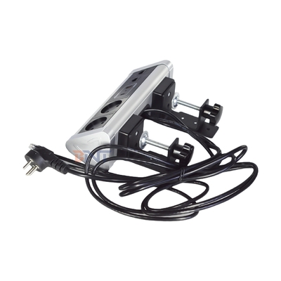 Presa multipla da scrivania con design a clip adesiva, con 2 prese CA, USB A+C PD 20W Ricarica Rapida