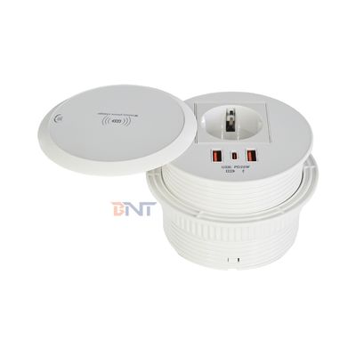 Tavolo da design integrato o presa di corrente per divano Presa di corrente standard UE con 2 porte di ricarica di tipo A + 1 di tipo C