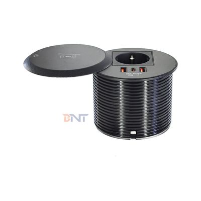 Tavolo da design integrato o presa di corrente per divano Presa di corrente standard UE con 2 porte di ricarica di tipo A + 1 di tipo C