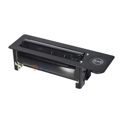 UK Standard Custom AC Power Socket Desktop Embedded Electric Flip Socket con 2 prese di corrente 1 USB & 1 Type C & 1 caricabatterie wireless