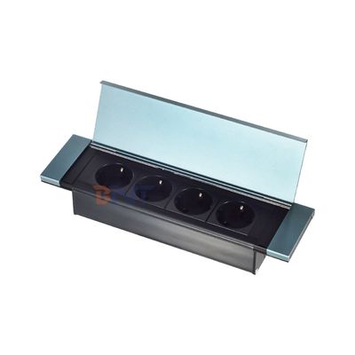 Disegno di copertura flip incorporato Socket Power Desktop con 4 prese UE AC