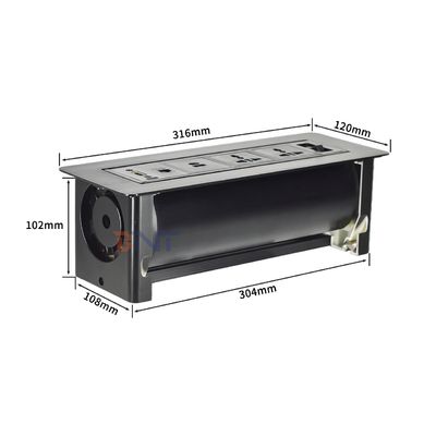 Presa a scomparsa da scrivania girevole multimediale/Presa di corrente a scomparsa da tavolo/Presa da pannello per tavolo conferenze