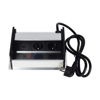 Fabbrica personalizzata Pulsera da scrivania Tavolo Flip Cover 20W Socket USB Nascosto Grommet di potenza da scrivania