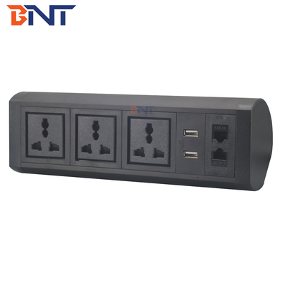 stile mobile con doppia pinza universale della presa di corrente sulla presa del tavolo BTS-409