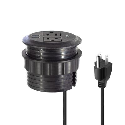 Divano Rotondo con Presa Elettrica Integrata con 2 Prese di Corrente Standard USA e Doppia Presa USB A per Ricarica, Arredamento Moderno
