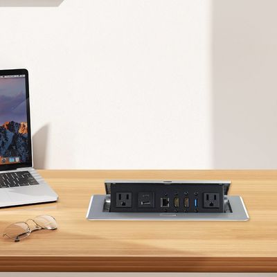 Per la presa di corrente di tavolo pop-up in lega di alluminio per ufficio intelligente approvata UL con configurazioni modulari