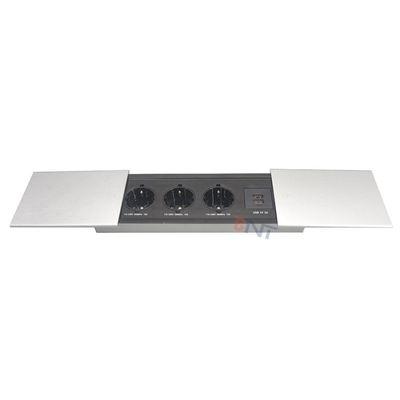 Slip-open Desktop Power Outlet per scrivanie uffici studi e contatori con installazione incorporata